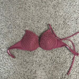 Shade and Shore padded crochet bikini top. Size 34B